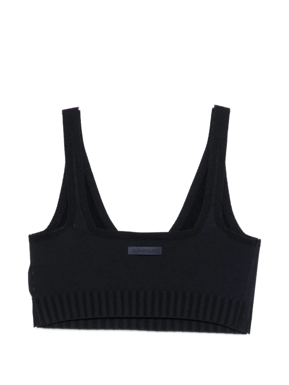  Alphatauri Ribbed V-neck Top - Blue 