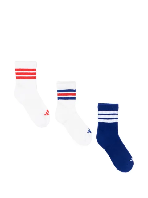 adidas Kids set de tres pares de calcetines a rayas