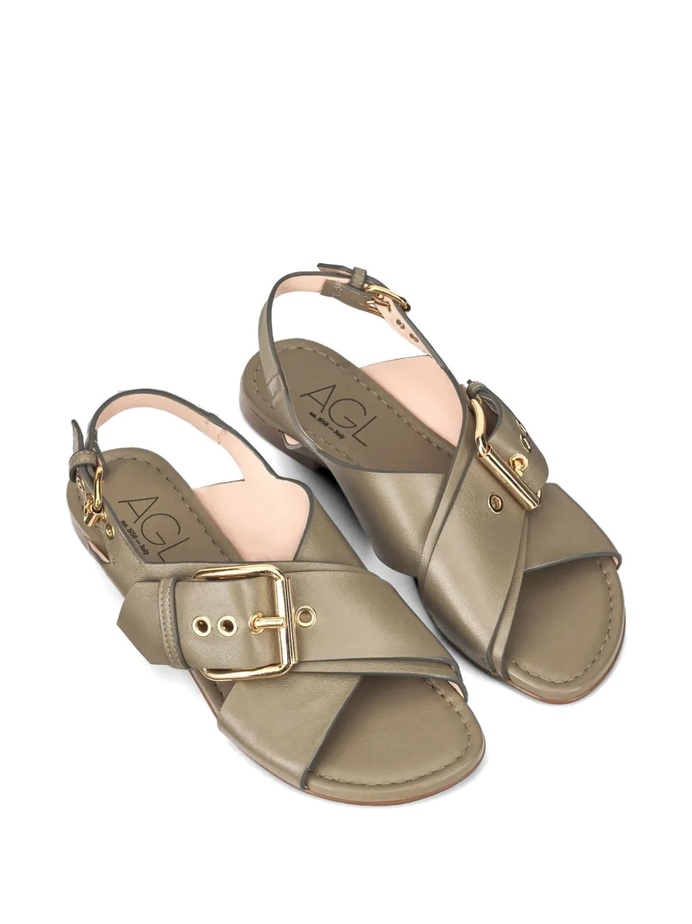 AGL Summer criss-cross sandals Groen