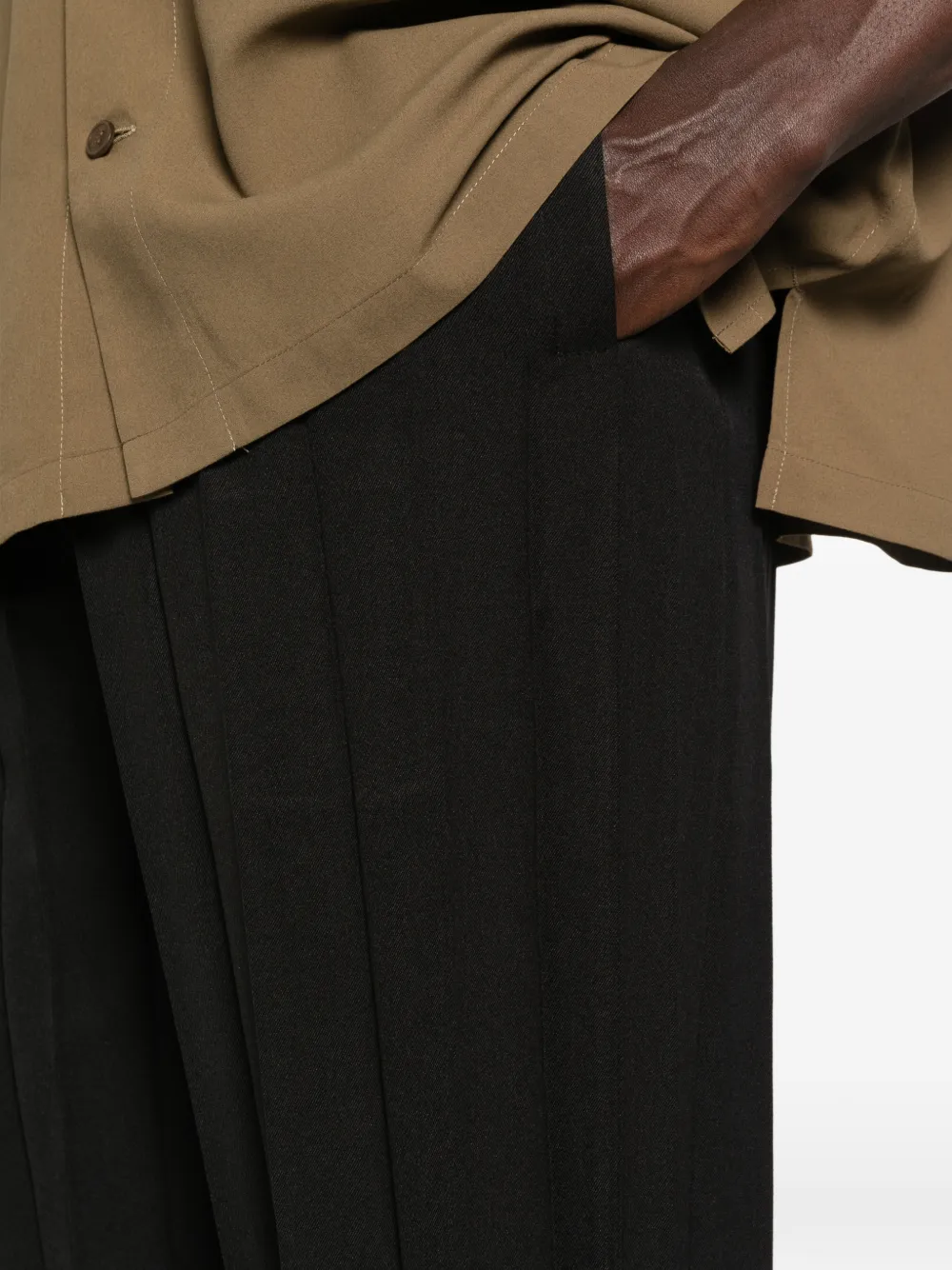 Homme Plissé Issey Miyake Cropped plooibroek Zwart