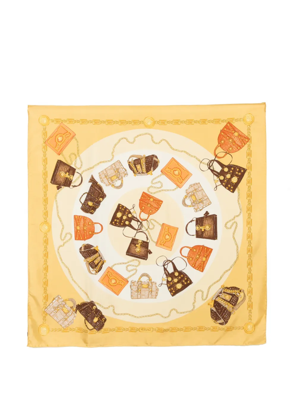 Versace Pre-Owned 1990s chain-print scarf - Giallo