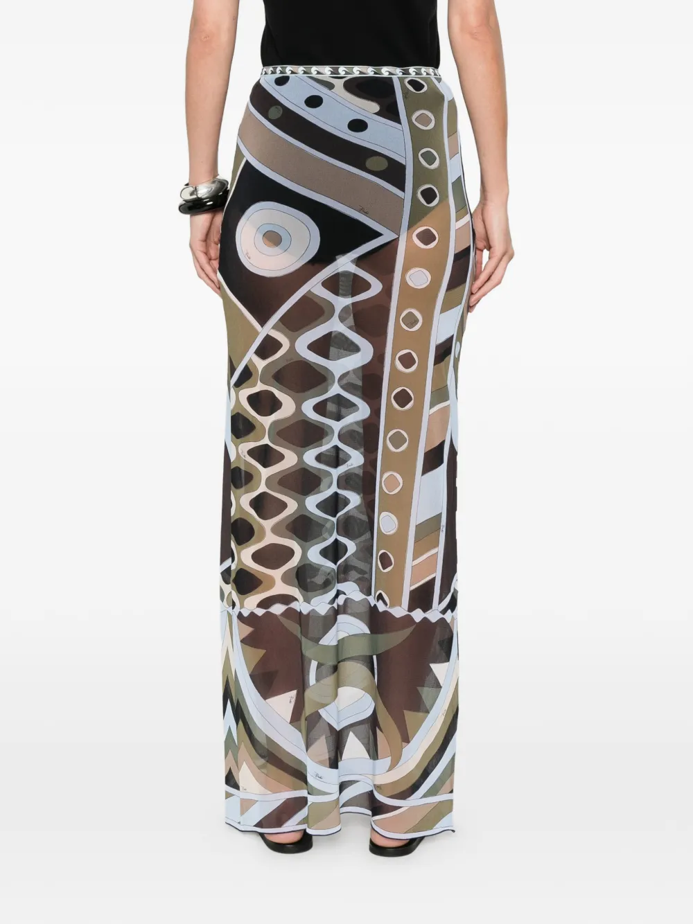 PUCCI Rok met geometrisch patroon Bruin