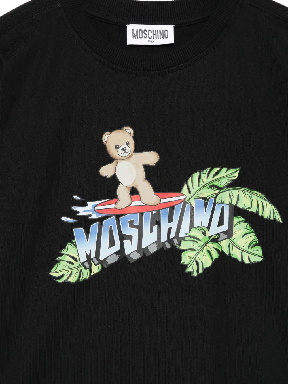 Moschino Kids T-shirt met teddybeerprint Zwart