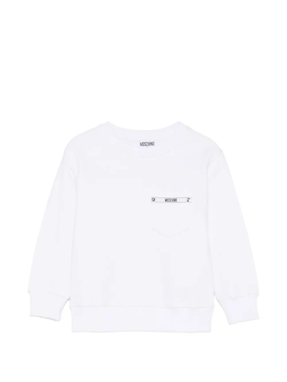 Moschino Kids Magllieria pocket sweatshirt - Bianco