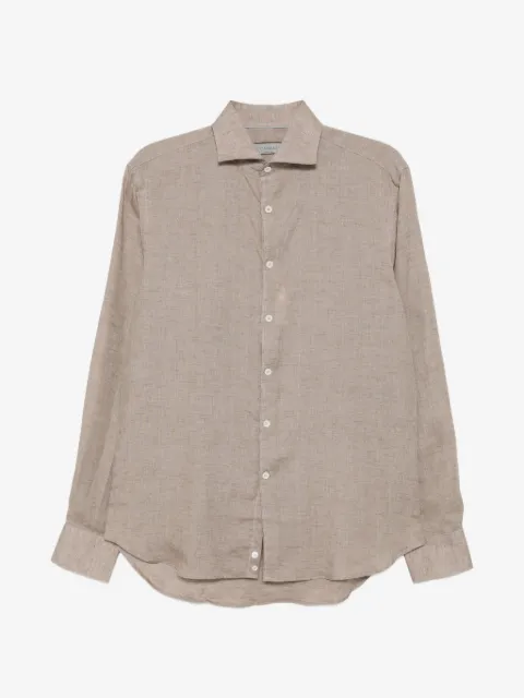 Canali chemise en lin à boutonnière