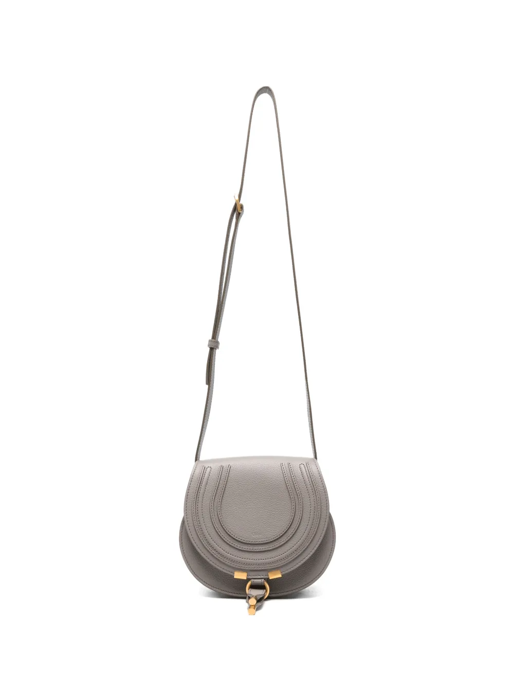 Chloé small Marcie saddle cross body bag - Grigio