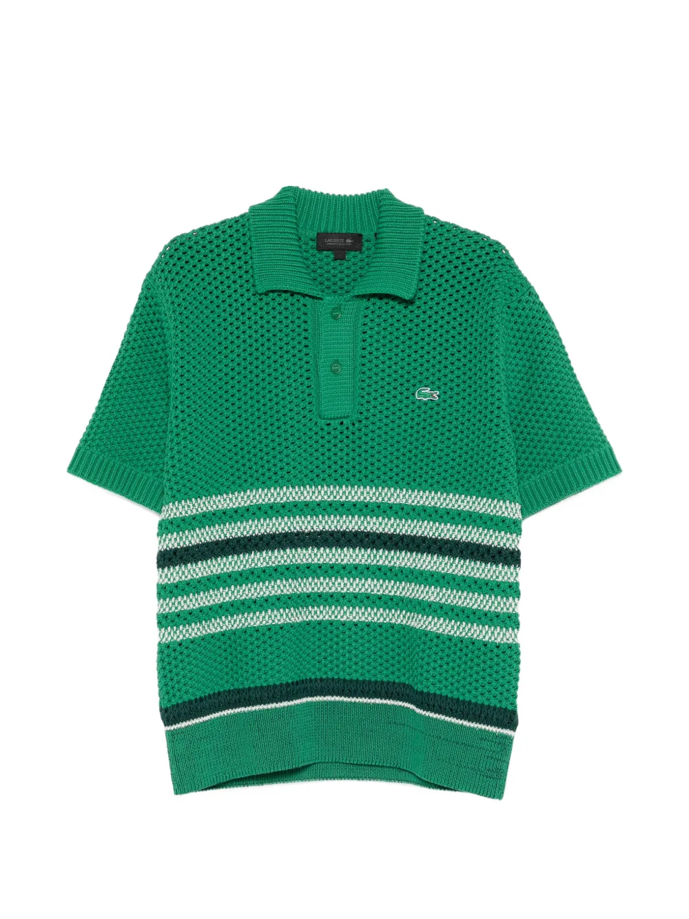 Lacoste striped-detail polo shirt - Verde