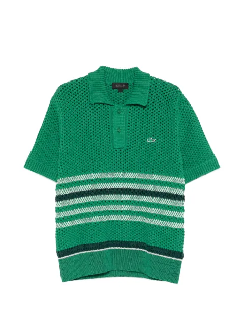 Lacoste striped-detail polo shirt