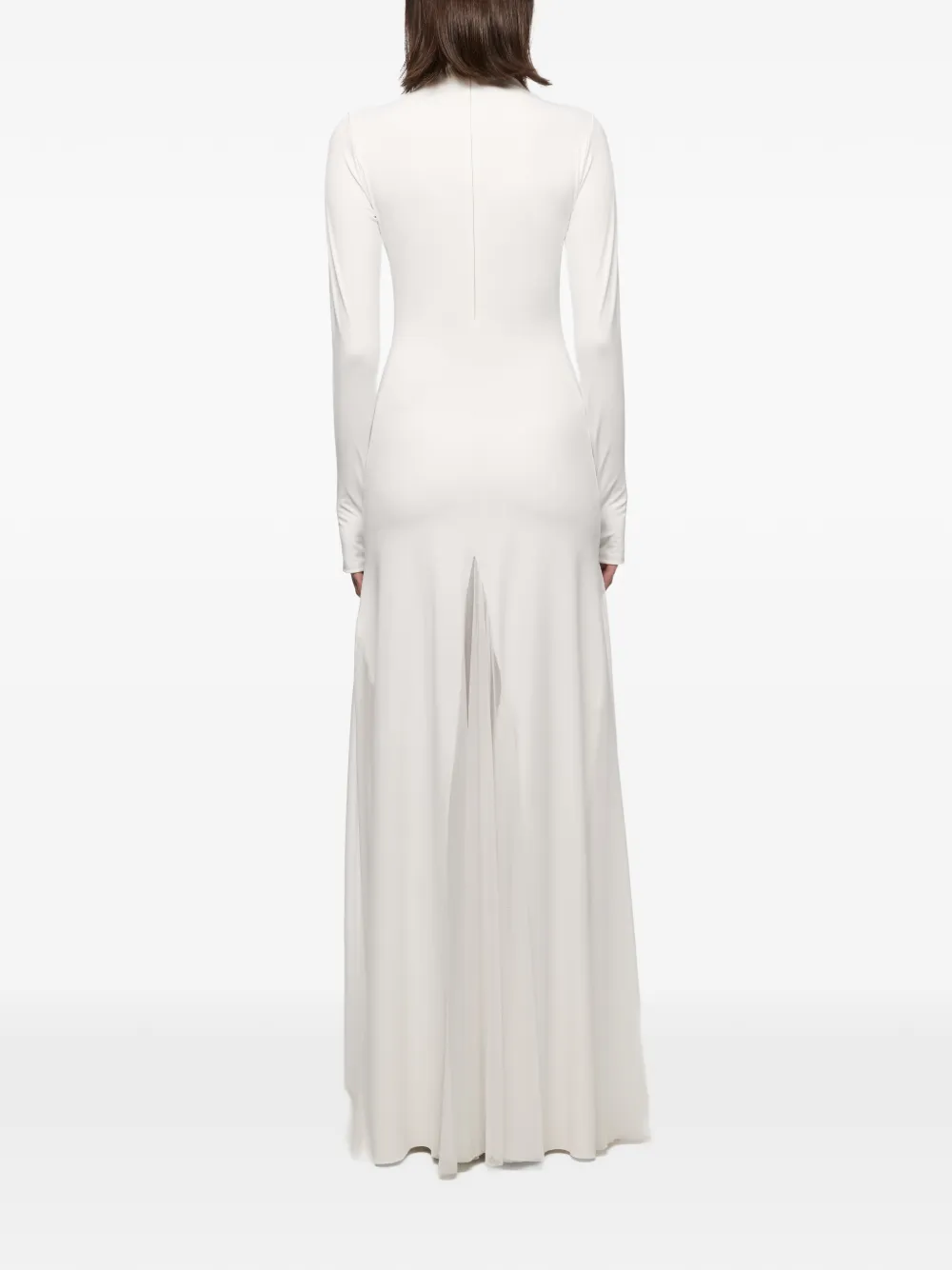 Atu Body Couture Doorzichtige jurk met V-hals Wit