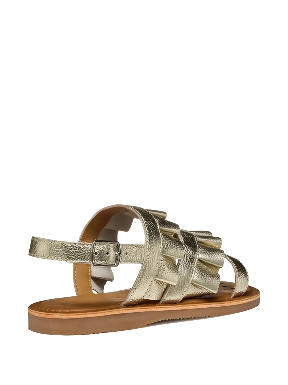 Geox Kids Sandalen met ruches en bandje Goud