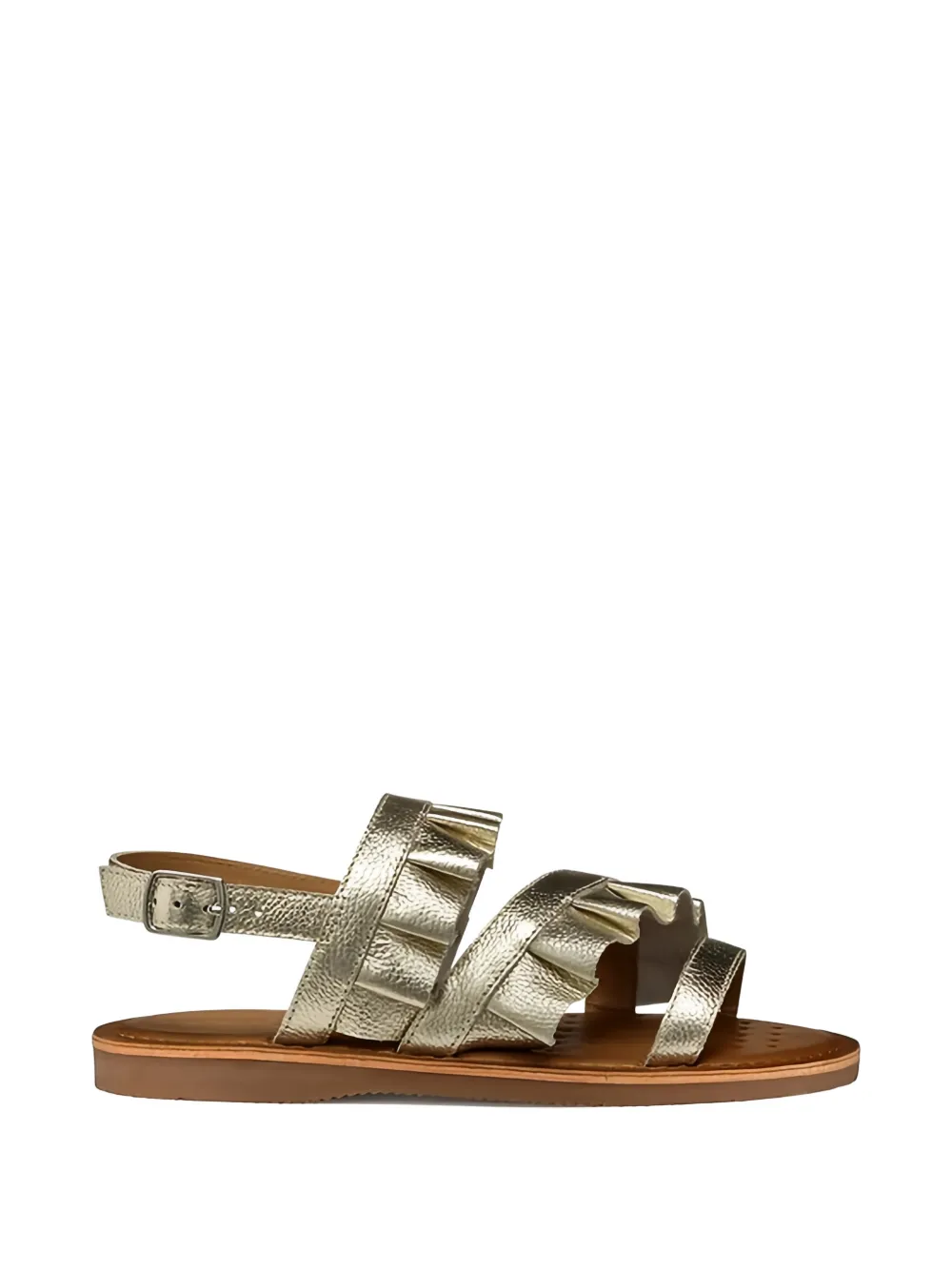 Geox Kids Sandalen met ruches en bandje Goud