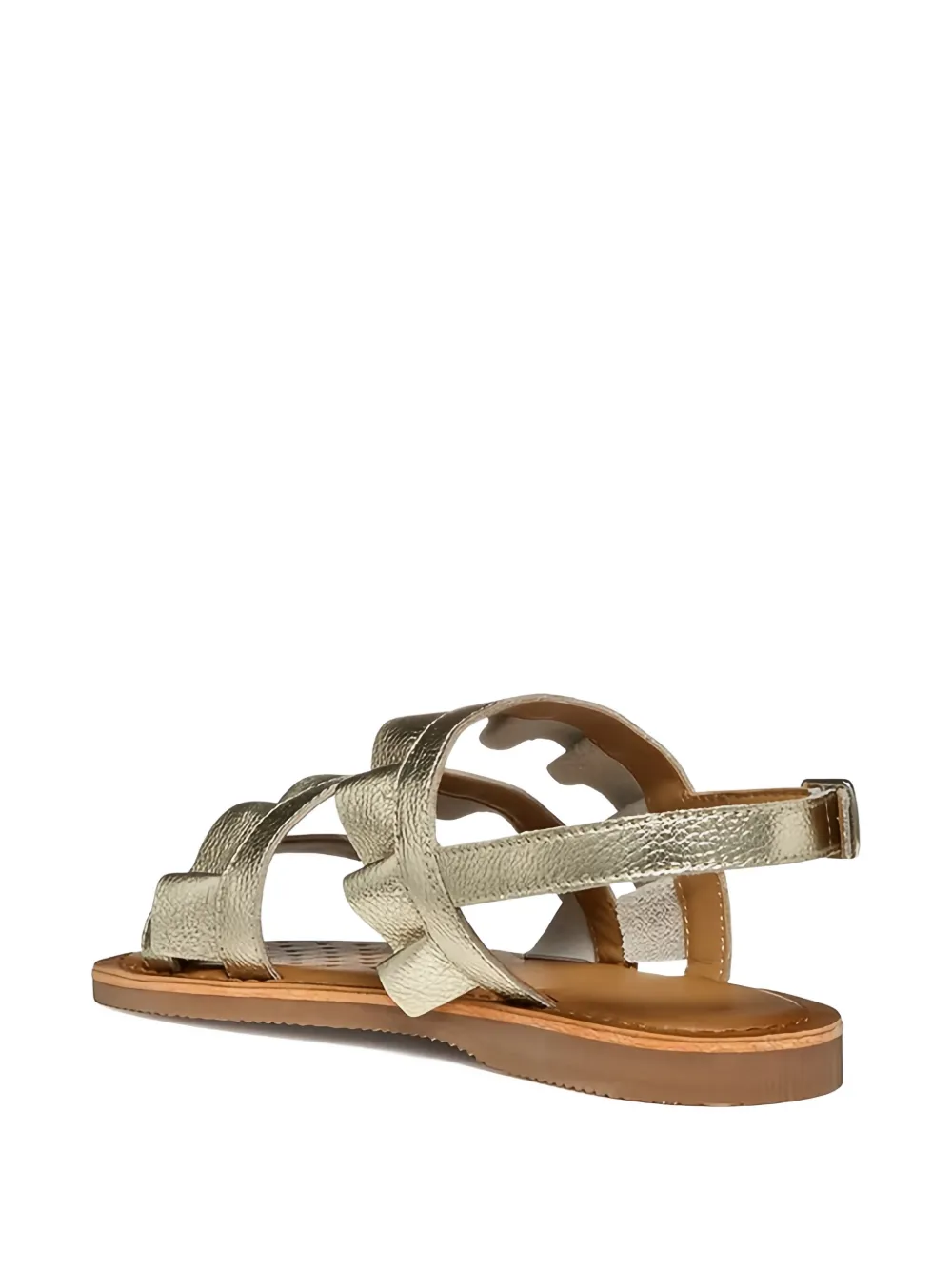 Geox Kids Sandalen met ruches en bandje Goud