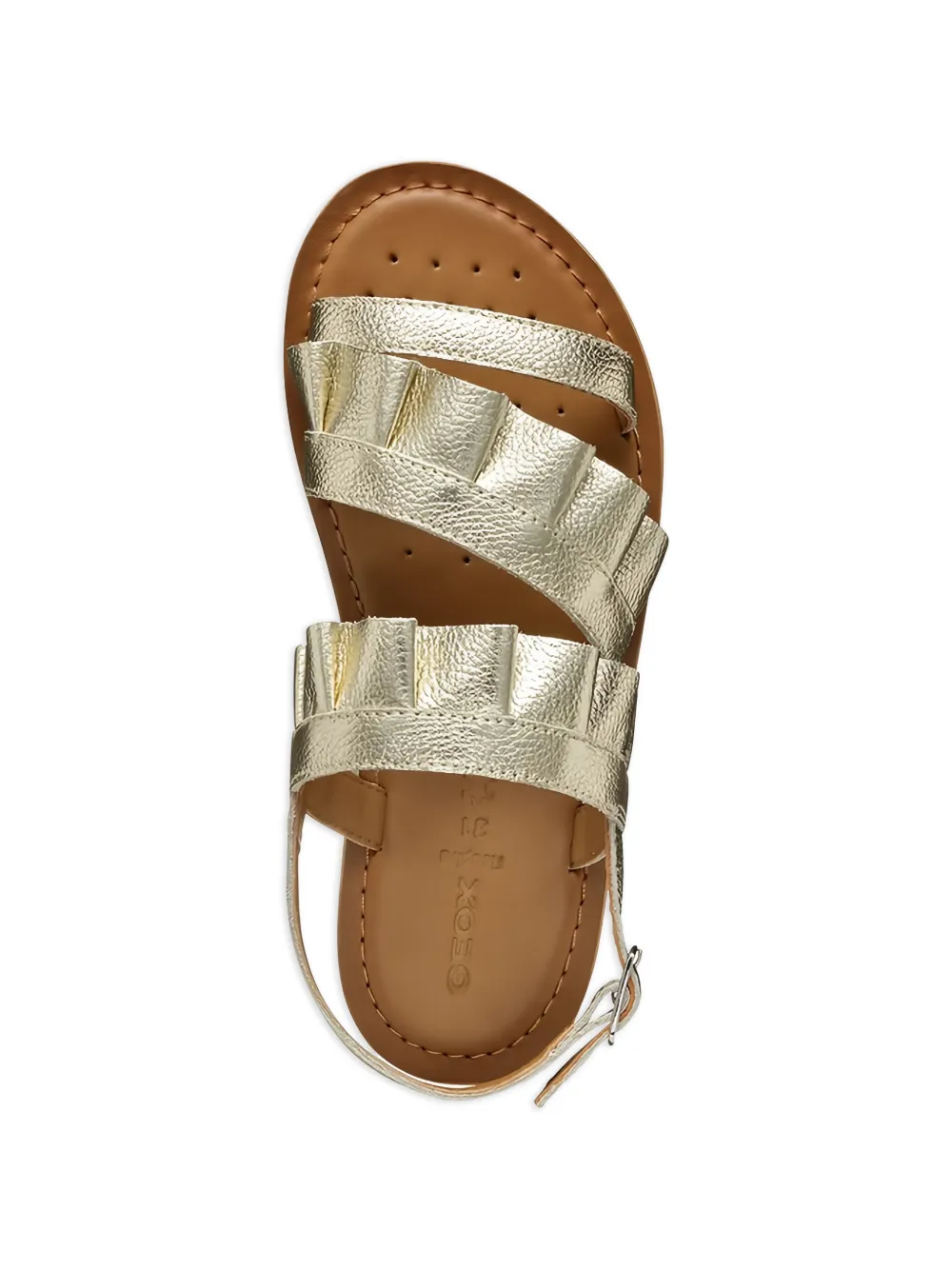 Geox Kids Sandalen met ruches en bandje Goud