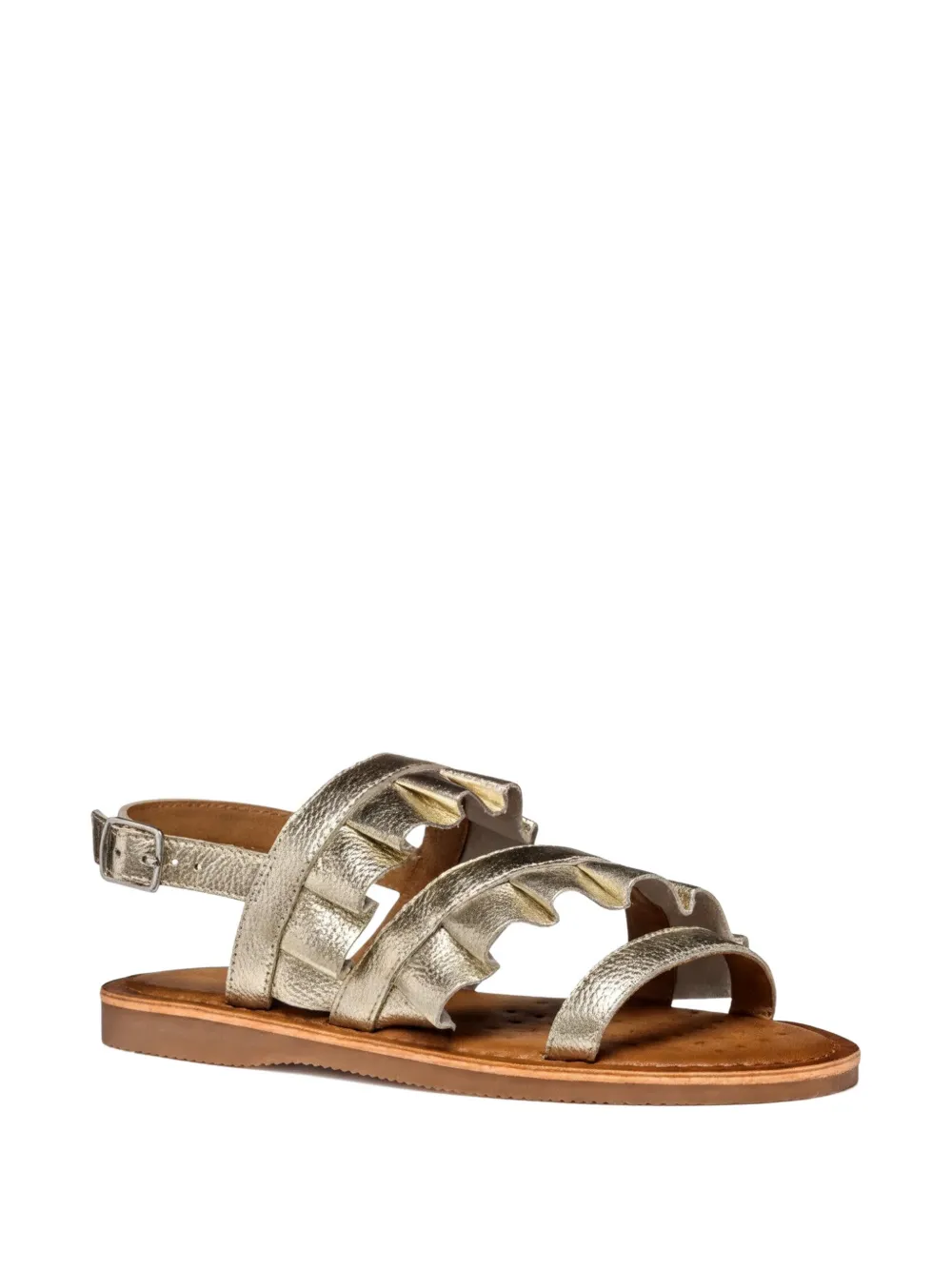 Geox Kids ruffled-strap sandals - Gold