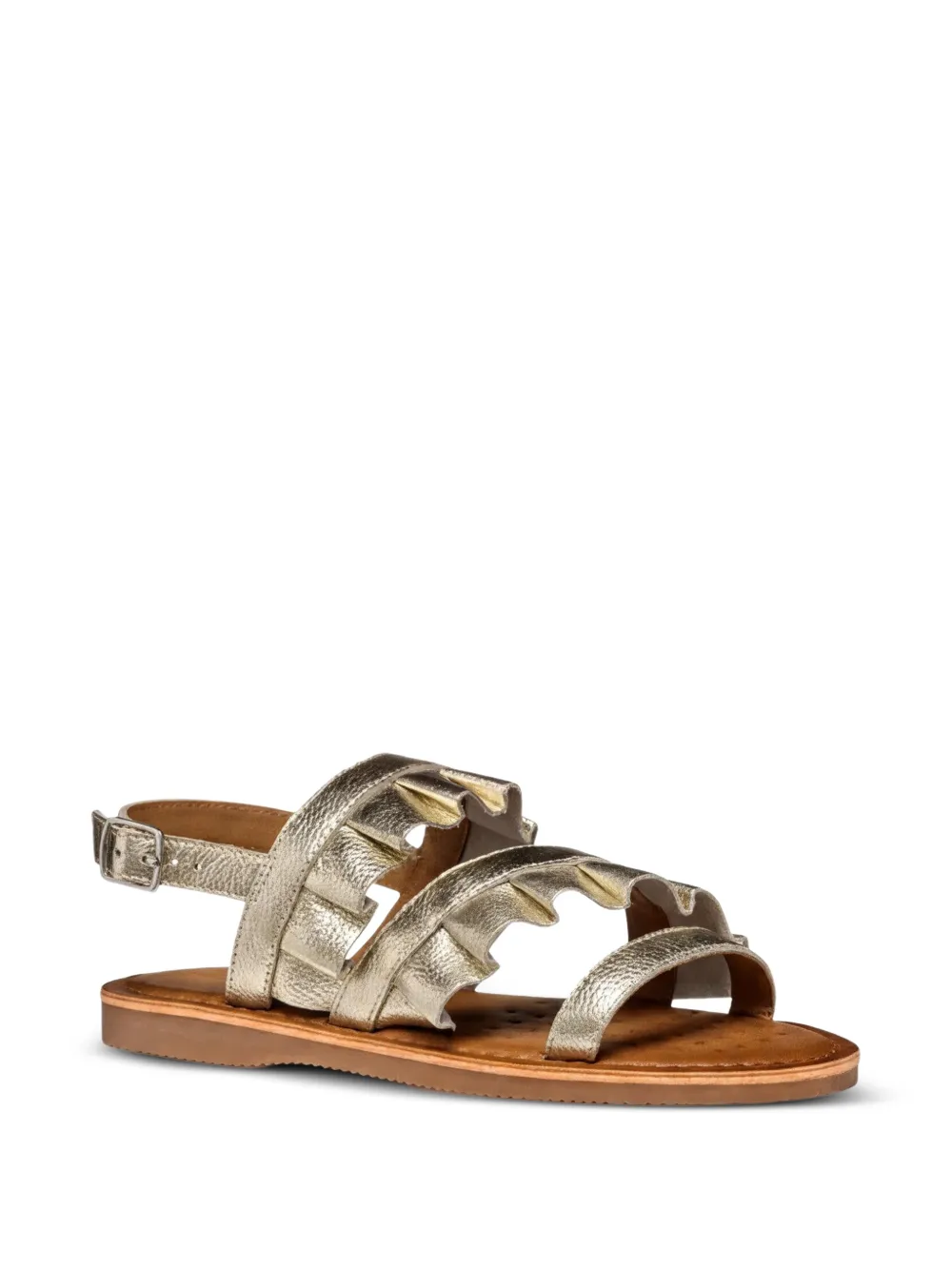Geox Kids Sandalen met ruches en bandje Goud