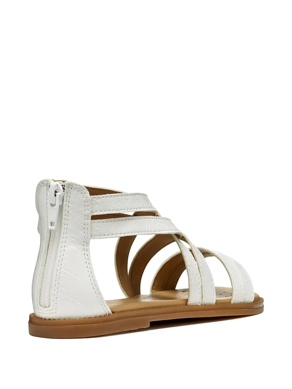 Geox Kids Karly strappy zip sandals Wit