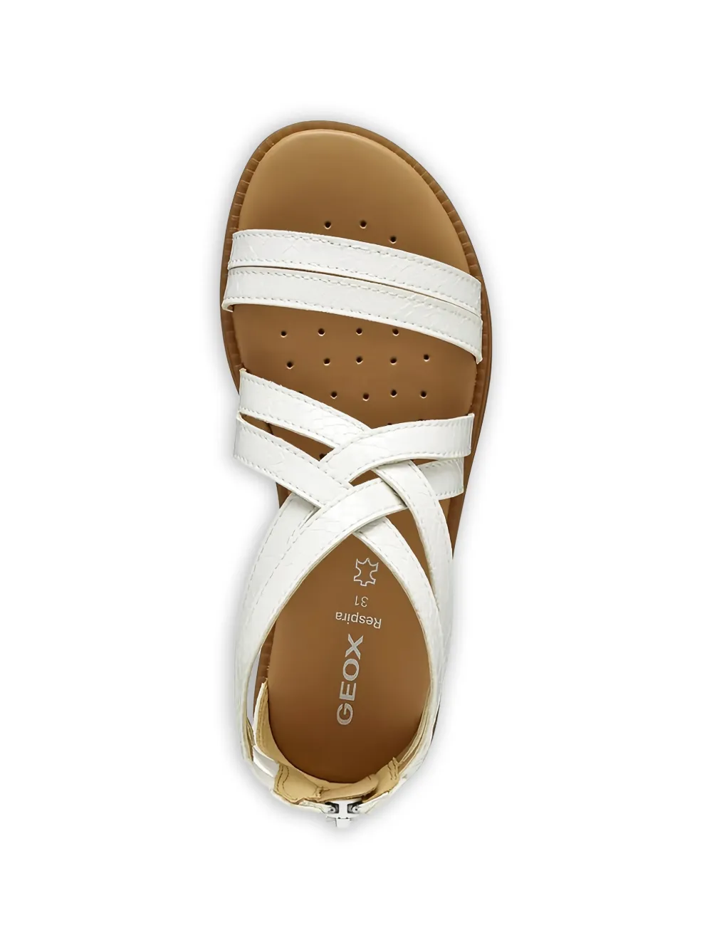 Geox Kids Karly strappy zip sandals Wit