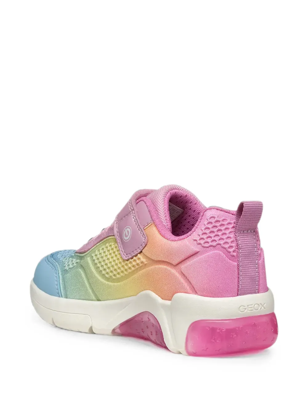 Geox Kids touch-strap mesh-panel sneakers Roze