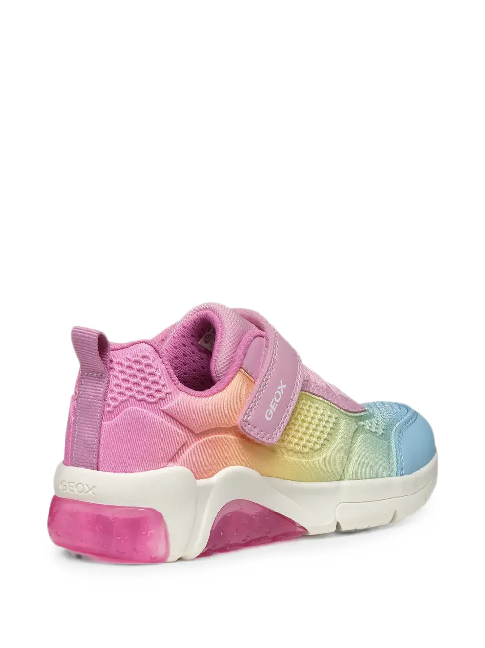 Geox Kids touch-strap mesh-panel sneakers Roze