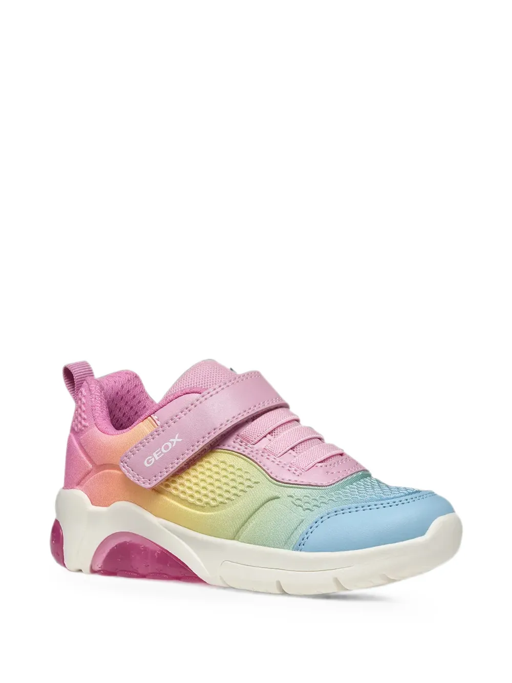 Geox Kids touch-strap mesh-panel sneakers Roze