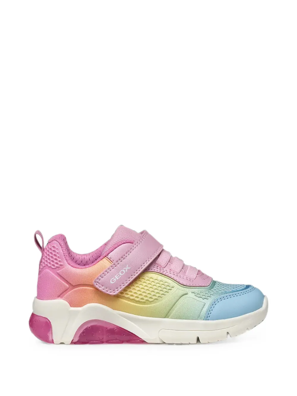 Geox Kids touch-strap mesh-panel sneakers Roze