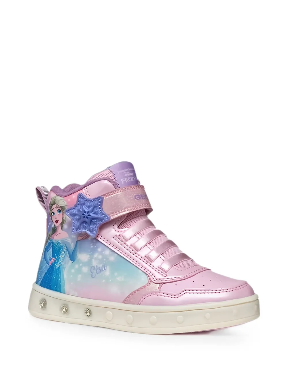 Geox Kids character-print touch-strap sneakers - Rosa