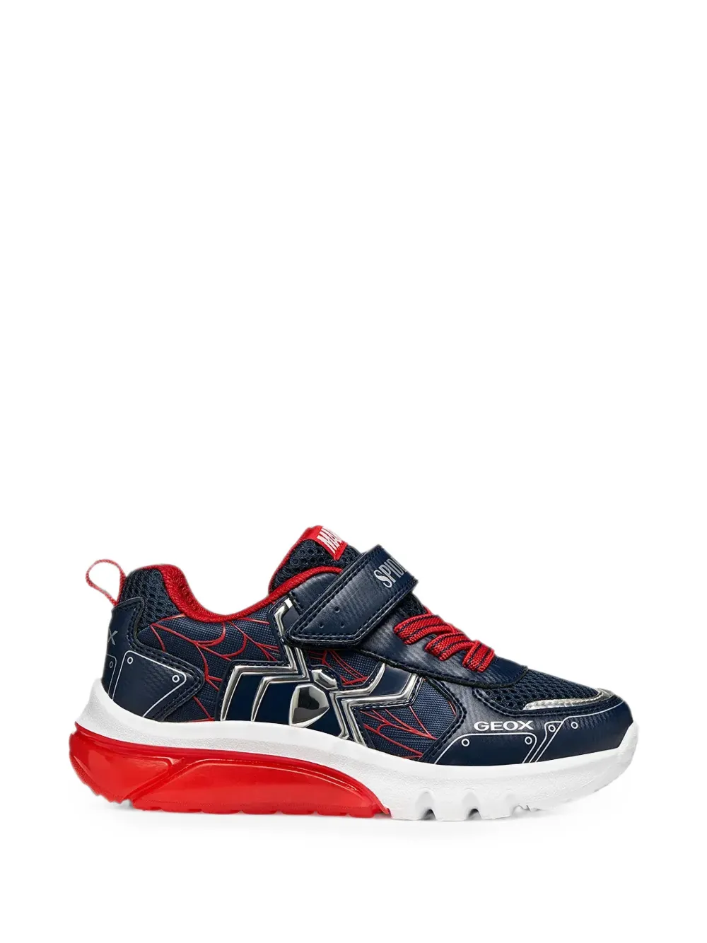 Geox Kids x Warner Bros. Spider-Man Ciberdron touch-strap low-top sneakers Blauw