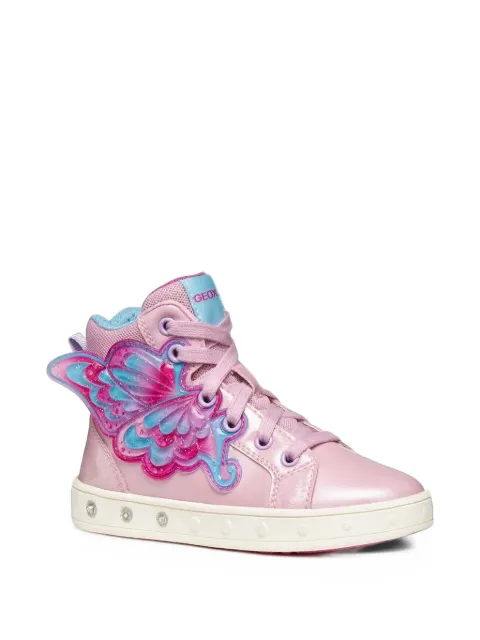 Geox Kids Skylin butterfly-patch high-top sneakers