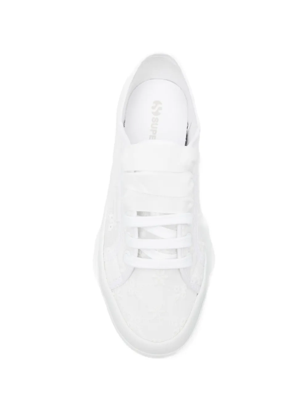 Superga Sneakers met geborduurde bloemen Wit