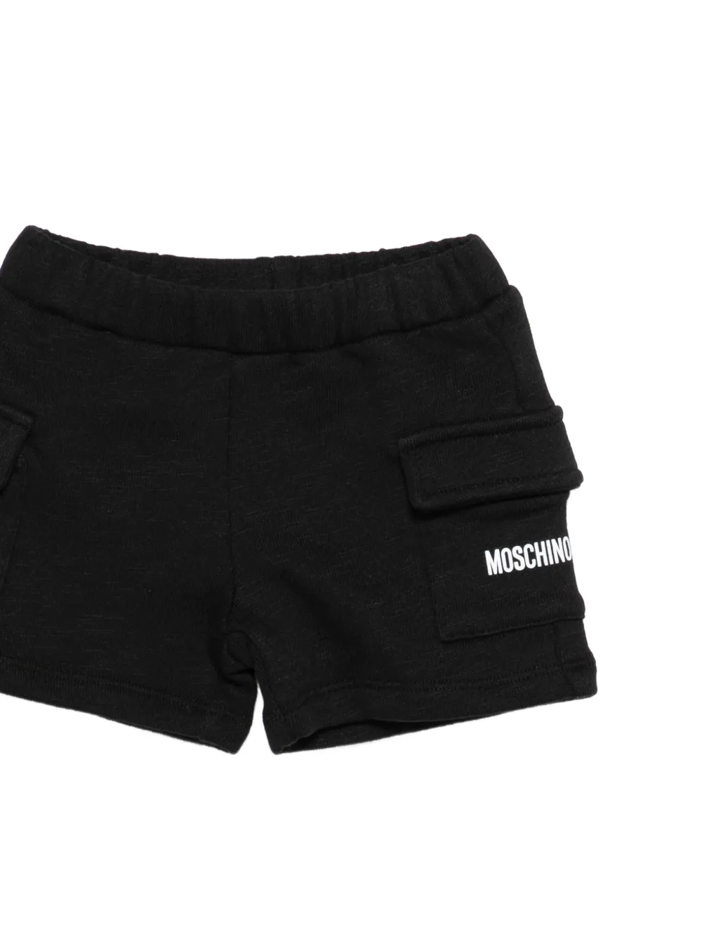 Moschino Kids T-shirt en shorts met teddybeerprint Zwart