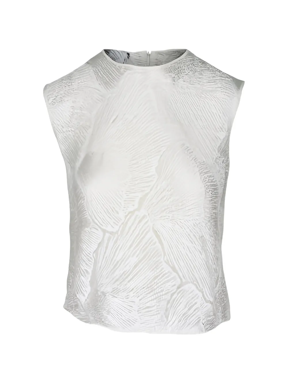 Akris lace sleeveless blouse - Bianco