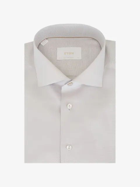 Eton chemise à boutonnière sur le devant