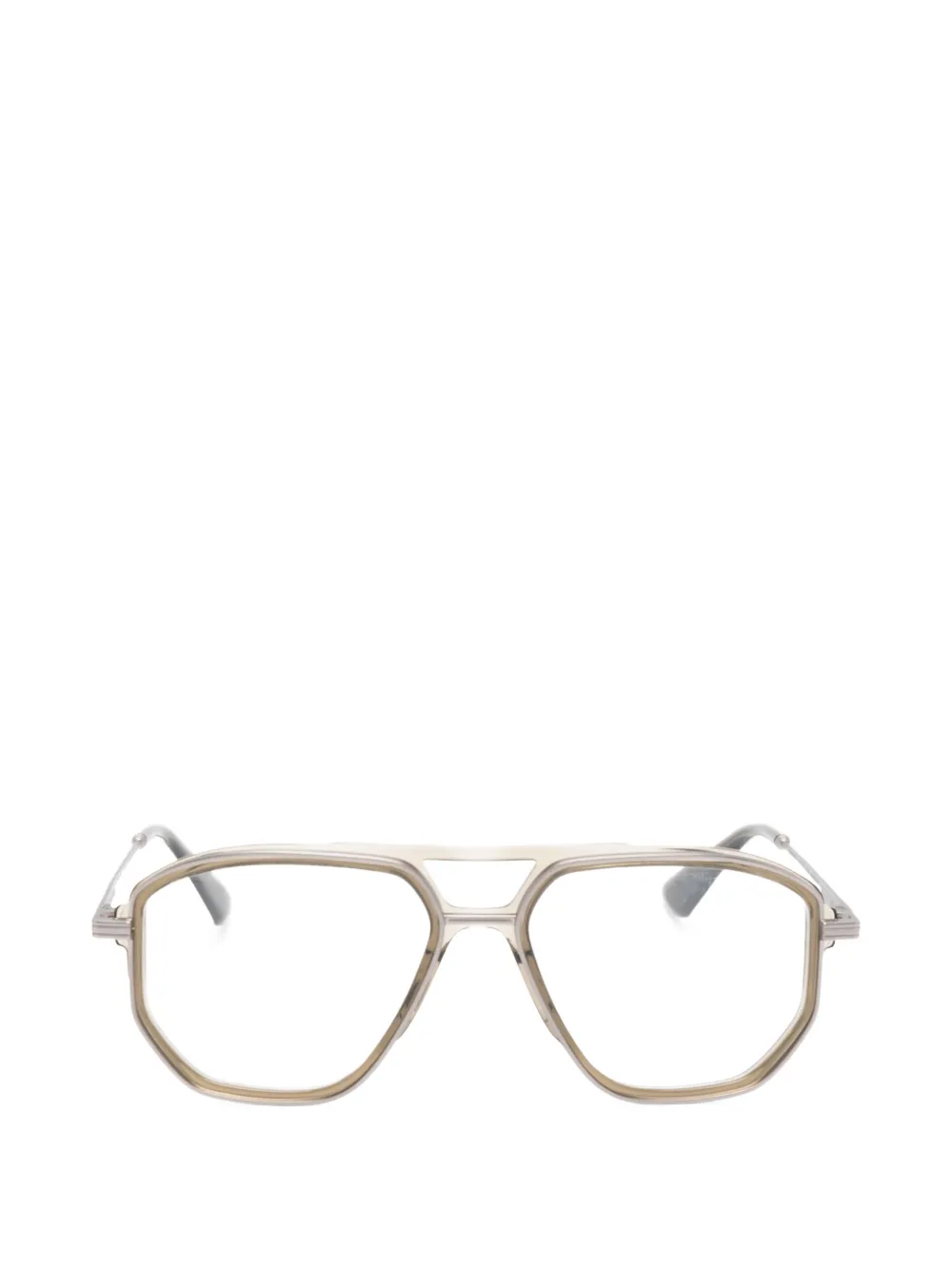 GIGI STUDIOS Leo geometric-frames glasses - Grigio