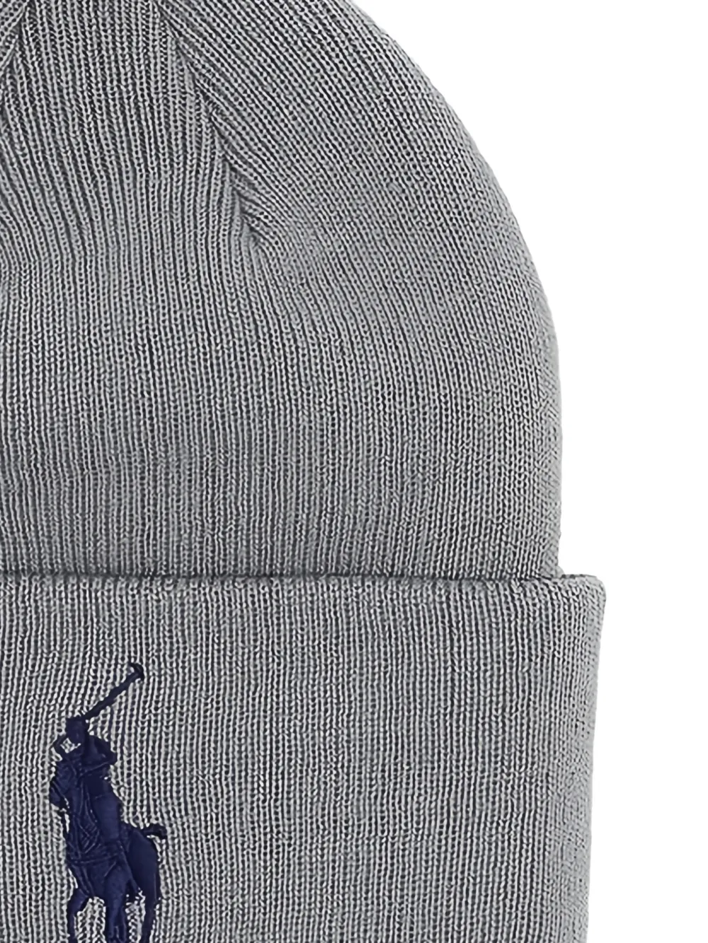 Polo Ralph Lauren Big Pony muts met omgeslagen rand Grijs