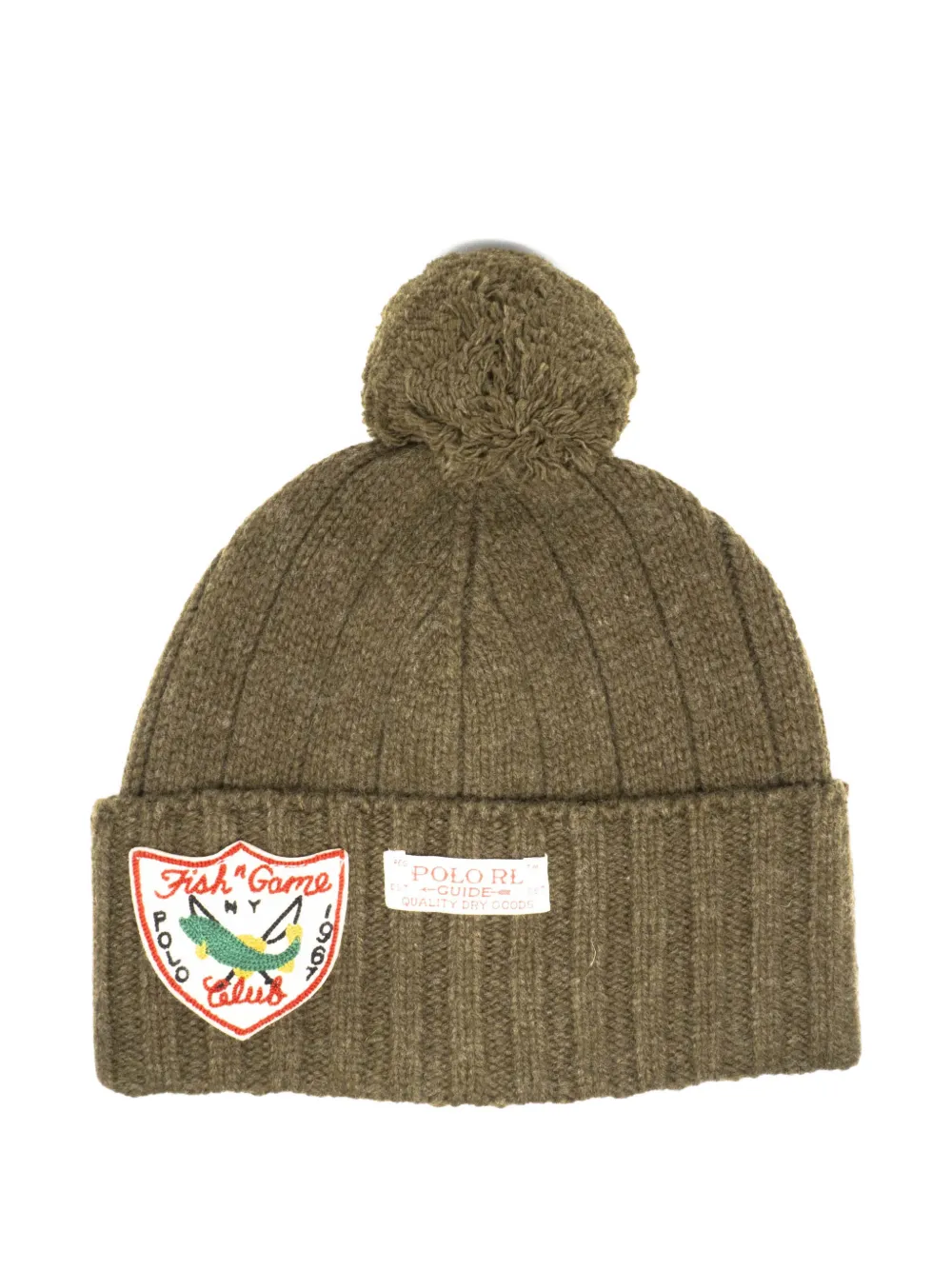 Polo Ralph Lauren Expedition ribbed pom-pom beanie hat - Verde