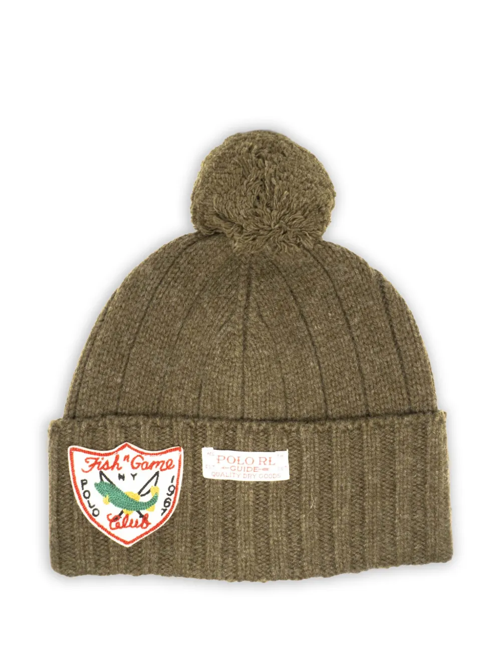 Polo Ralph Lauren Expedition ribbed pom-pom beanie hat - Verde
