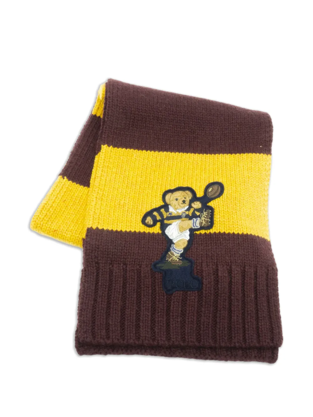Polo Ralph Lauren Rugby Polo Bear colourblock scarf - Braun