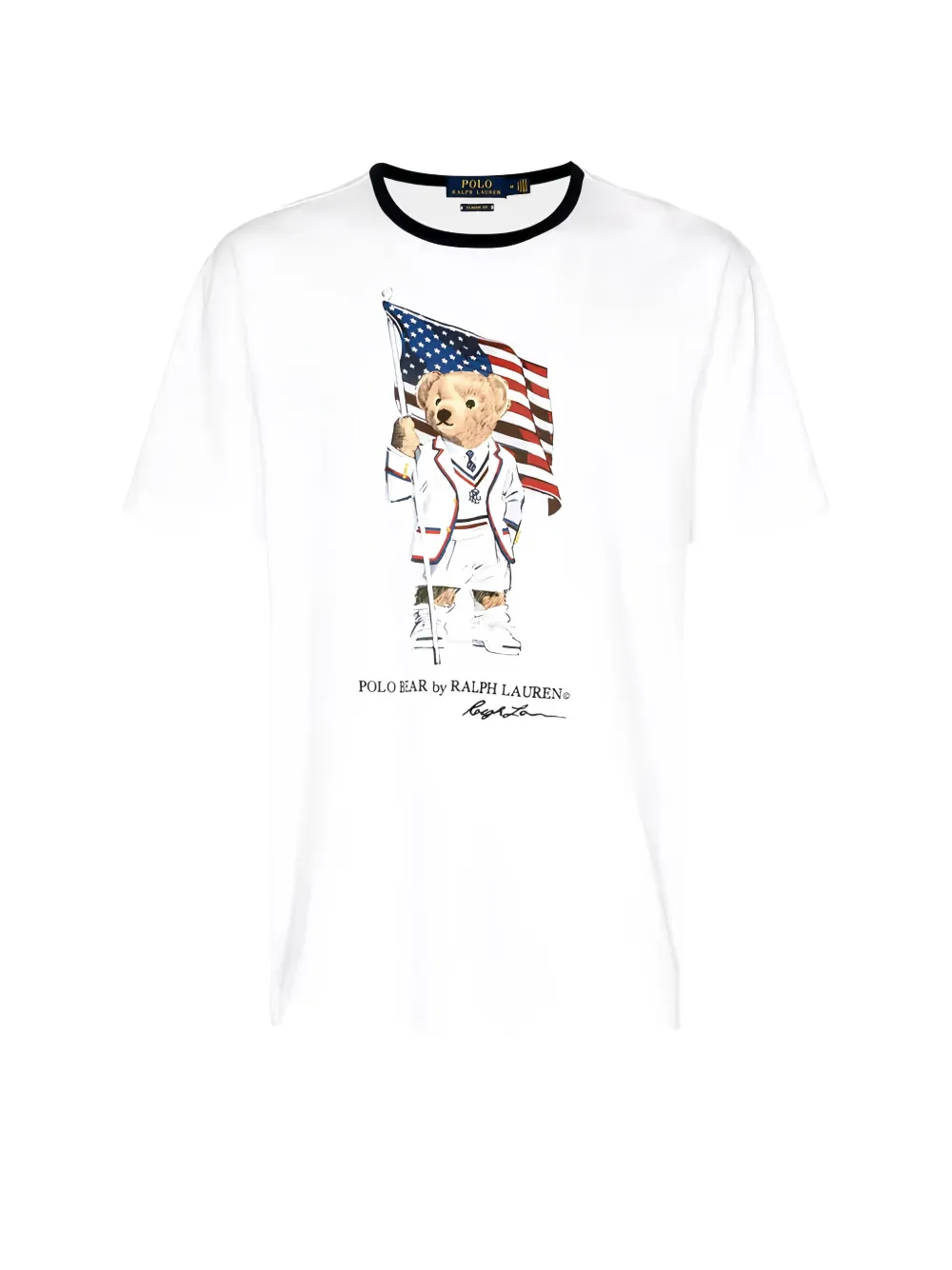 Polo Ralph Lauren bear flag T-shirt - Bianco