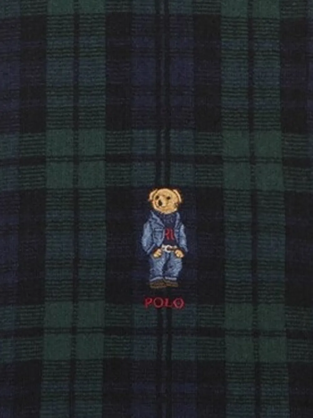 Polo Ralph Lauren Polo Bear geruite sjaal Zwart