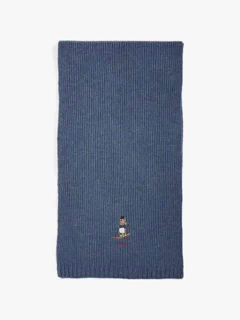 Polo Ralph Lauren ribbed Polo Bear scarf