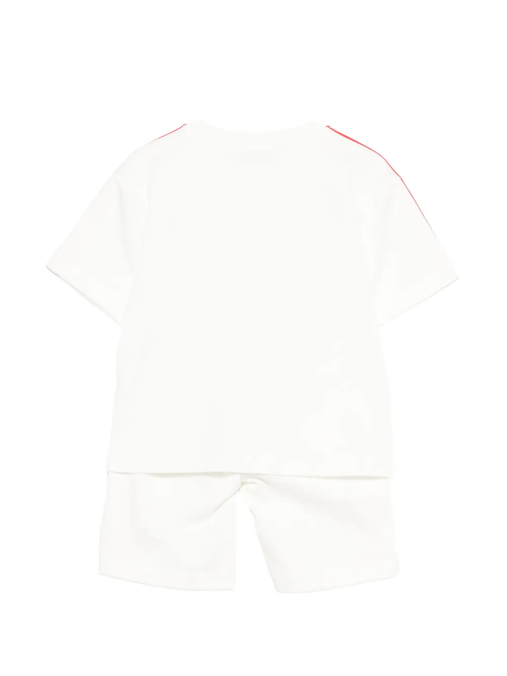 Moschino Kids Gestreepte shorts set Wit