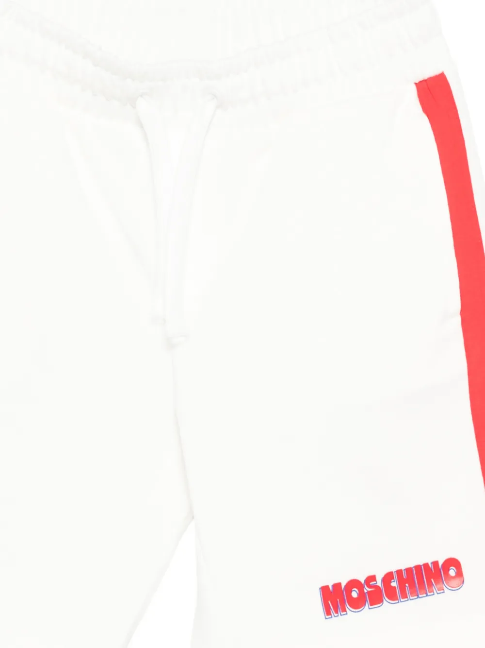 Moschino Kids Gestreepte shorts set Wit