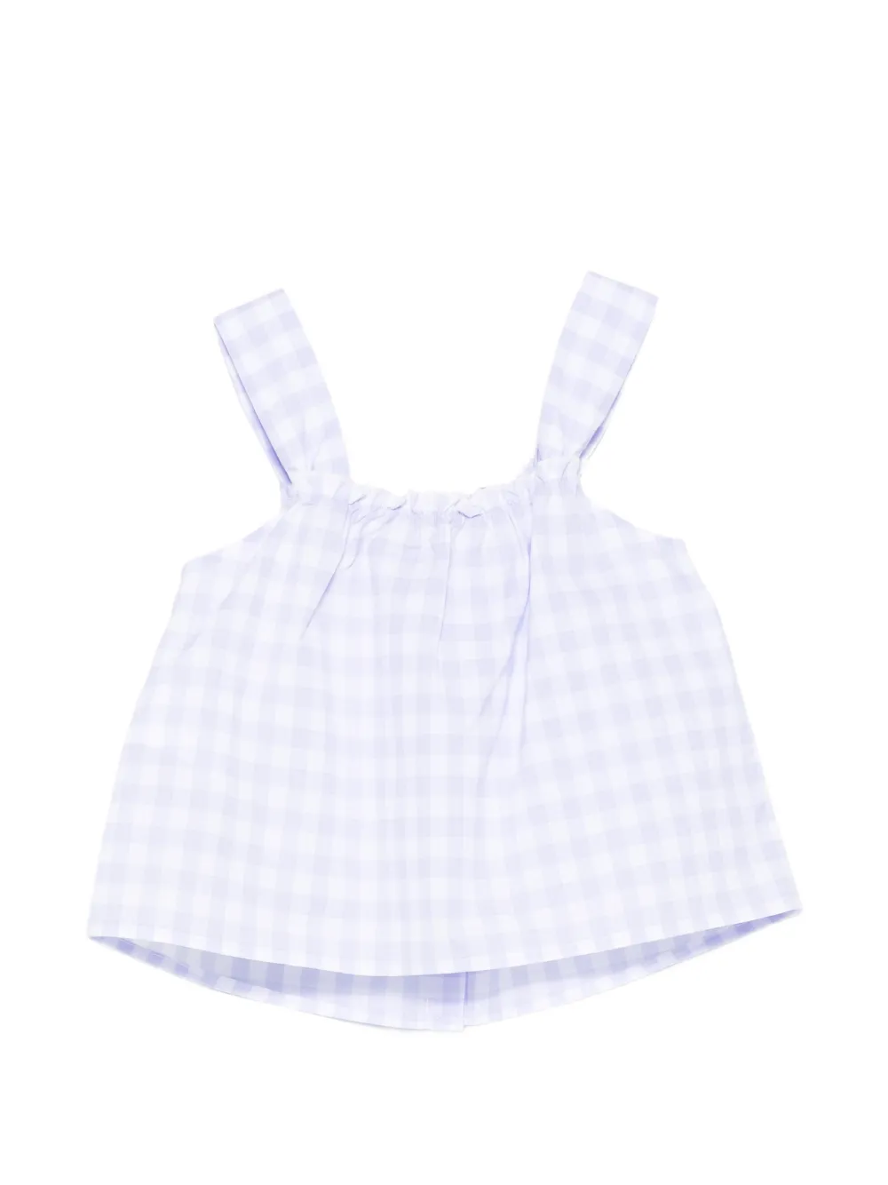 Moschino Kids Geruite top met hartdetail Paars