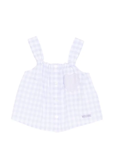 Moschino Kids heart-detail checked top