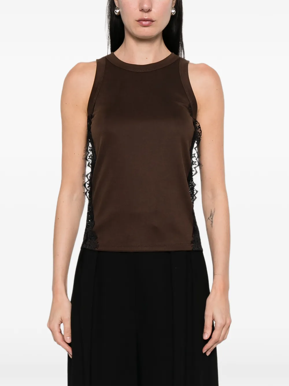  Imperial Lace Tank Top - Brown 