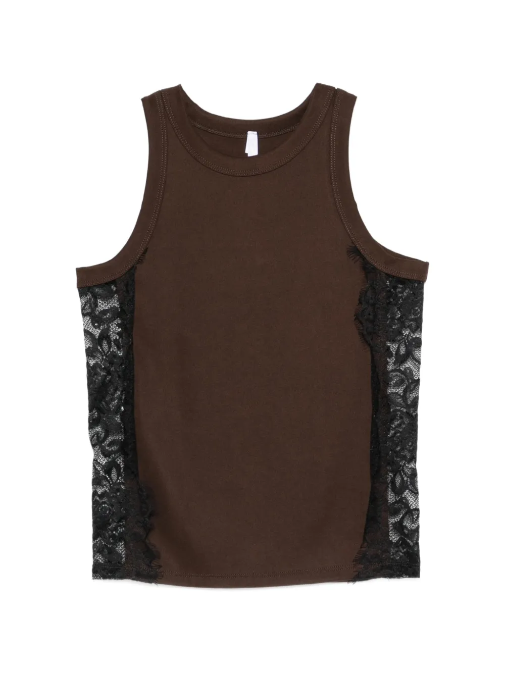 IMPERIAL lace tank top - Marrone