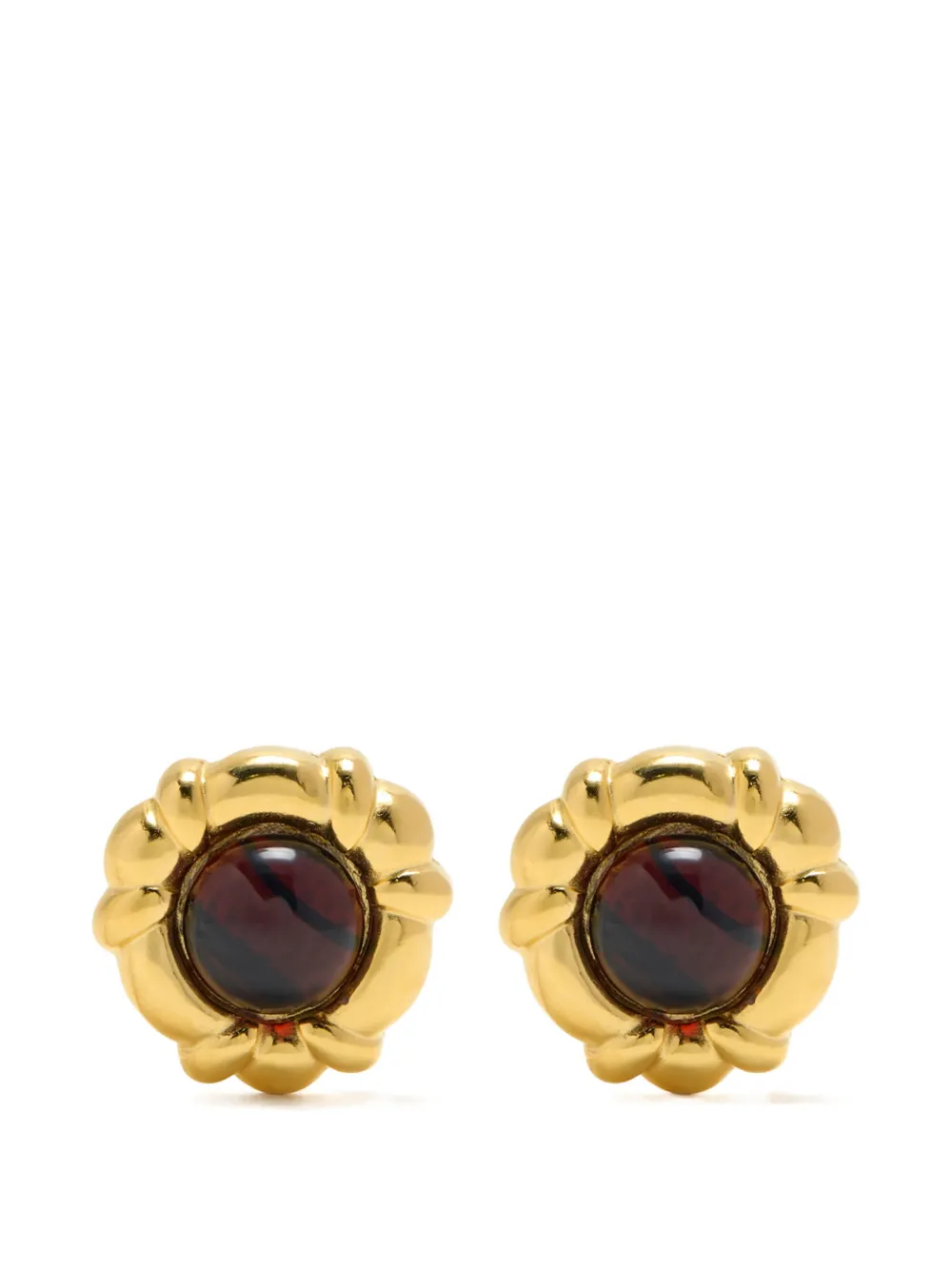Ben Amun cabochon clip-on earrings - Gold