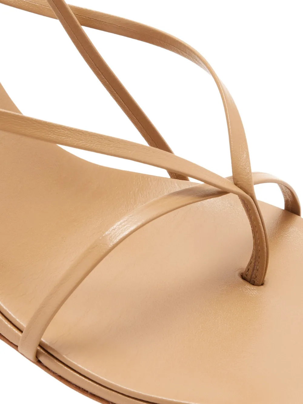 Studio Amelia Wishbone 90 sandalen met bandjes en hak Beige