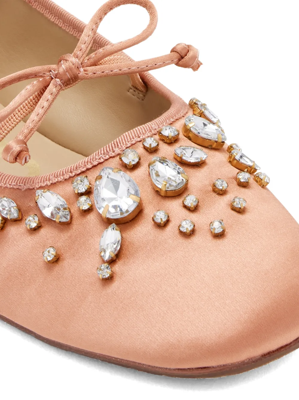 Sam Edelman Amy verfraaide gestrikte ballerina's Roze