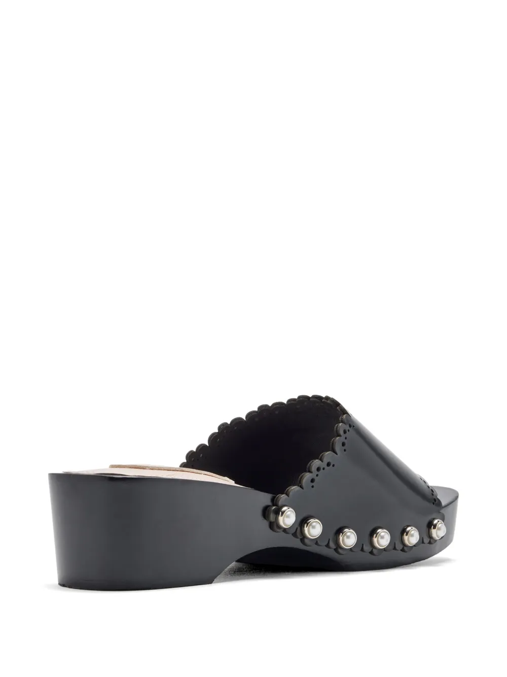 Simone Rocha Gewelfde sandalen met parel Zwart